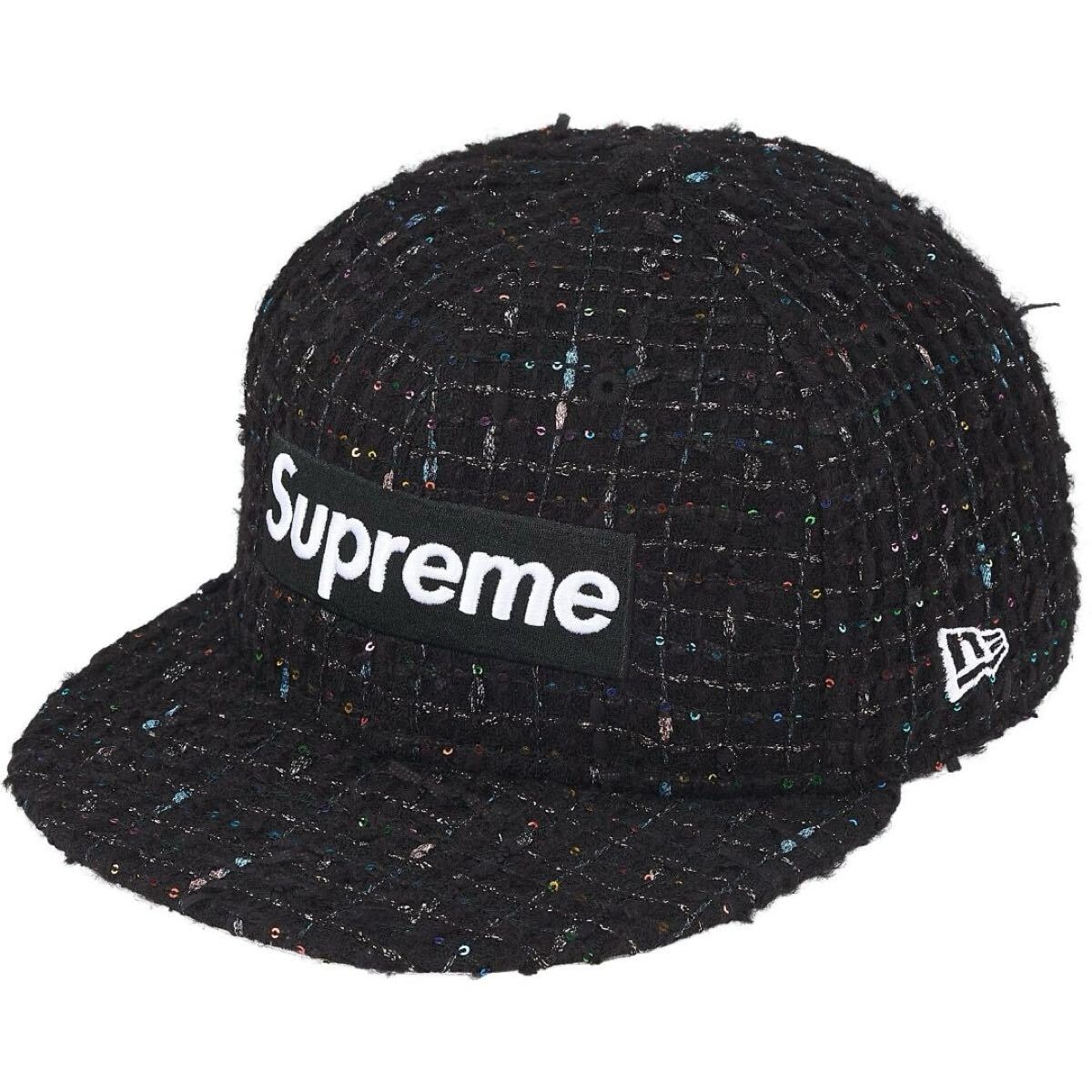 国内正規品 新品未使用 supreme 25FW シュプリーム ニューエラ ボックス ロゴ キャップ Boucl Box Logo New Era cap Black 7 3/8 58.7 黒