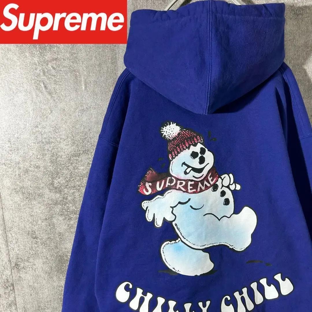 [大人気]　シュプリーム　パーカー　ビックプリント◎　雪だるま　存在感◎　レア◎