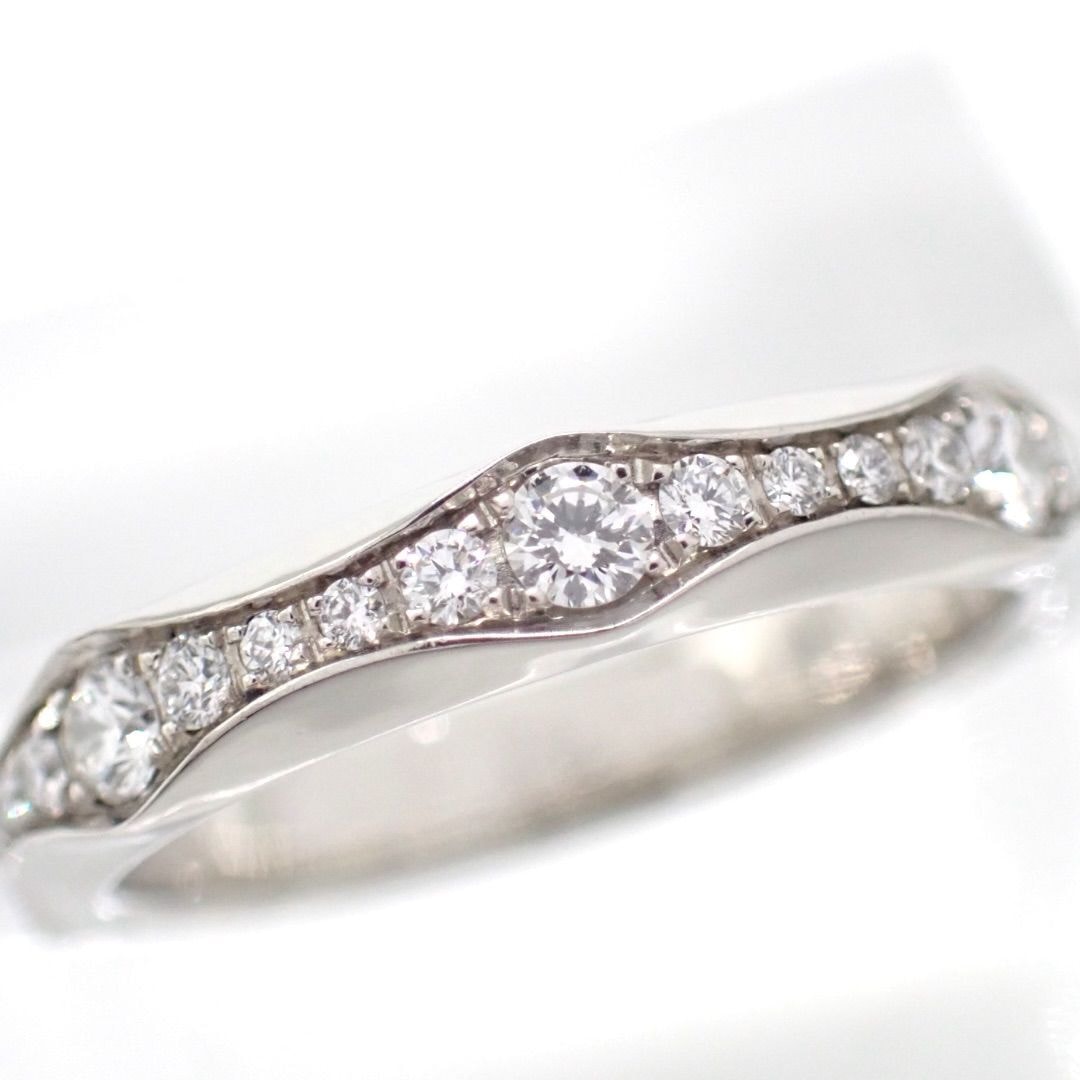 新品仕上げ BVLGARI ブルガリ 47 インフィニート ウェディング 0.47ct ダイヤ ダイヤモンド 7号 リング 指輪 フルエタニティ Pt950 4481