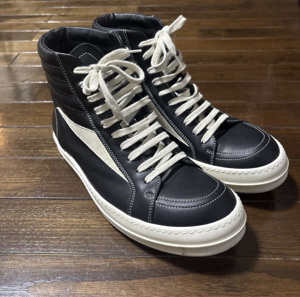 美品 リックオウエンス ヴィンテージ レザーハイカットスニーカー サイズ42 Rickowens