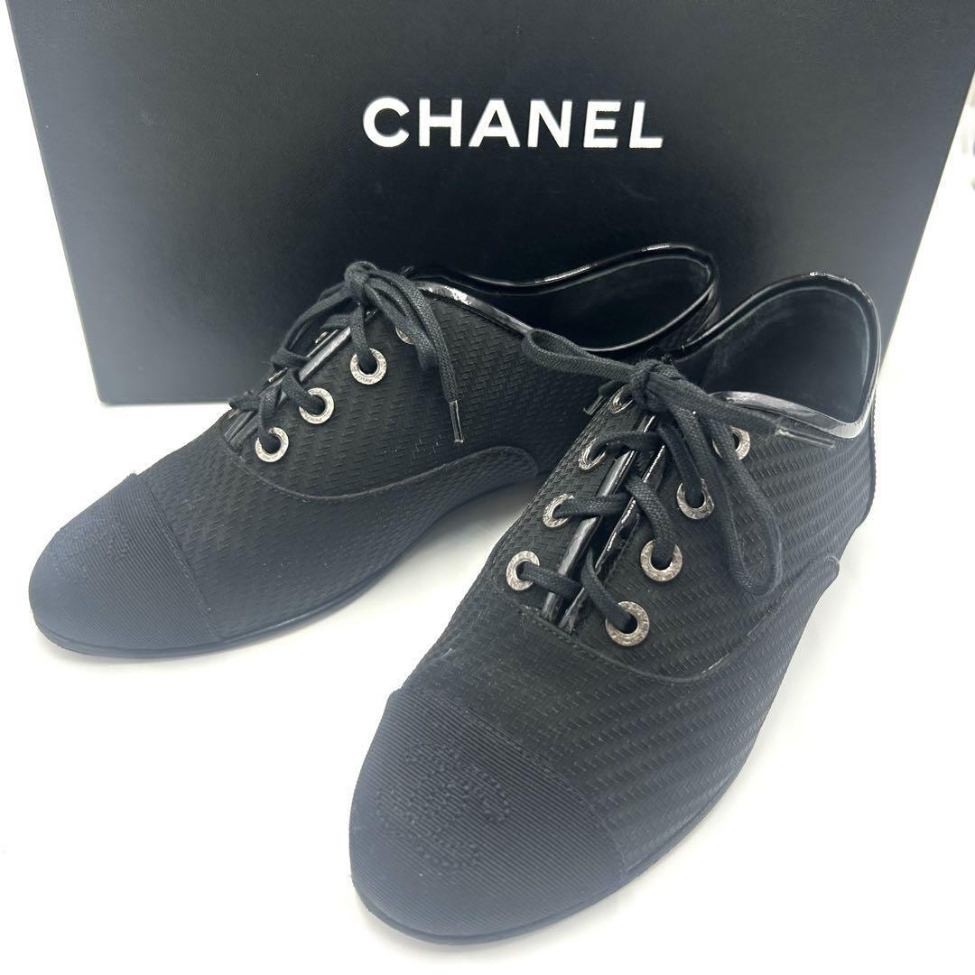 CHANEL ファブリックシューズ 目立った傷や汚れなし】CHANEL シャネル シューズ ファブリック