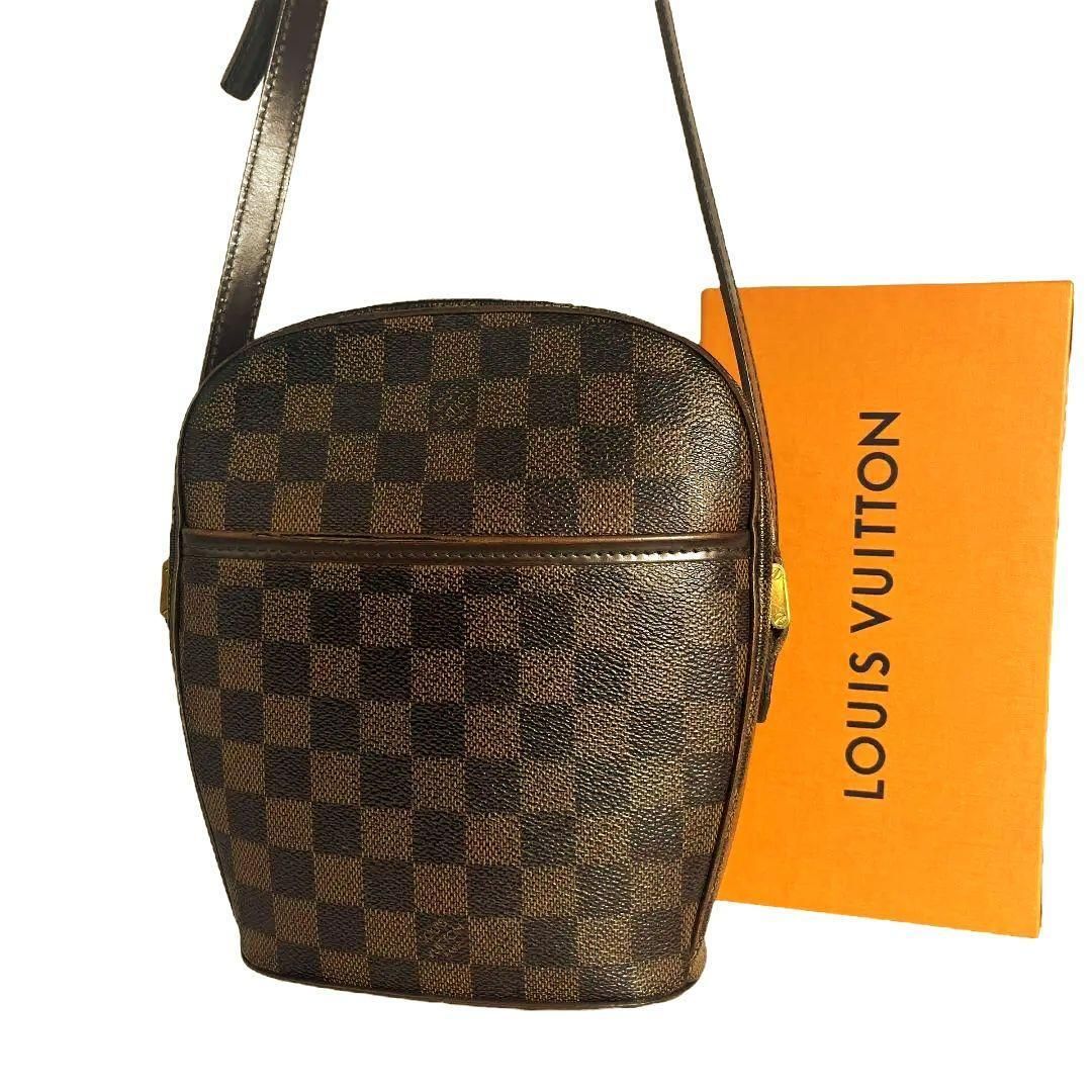 【鑑定済】ルイヴィトン　LOUIS VUITTON　ダミエ　イパネマ　ショルダーバッグ　ブラウン　茶　クロスボディ