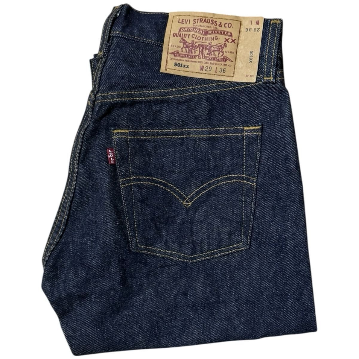 未使用に近い】極美品 濃紺 Levi's 501xx USA製 デニムパンツ