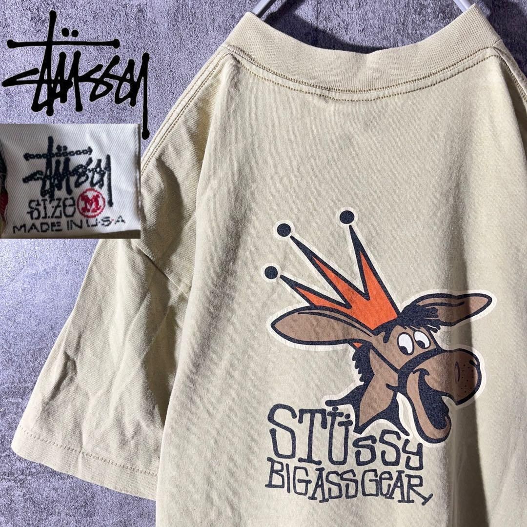 [大人気]　ステューシー　Tシャツ　80s 　90s　馬　ショーンフォント　レア