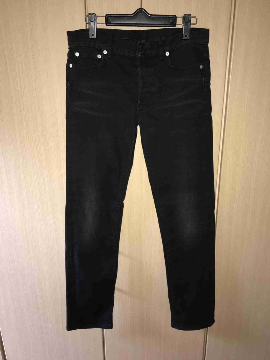 正規 15SS Dior Homme ディオールオム ディオール オム コットン ストレッチ スキニー デニムパンツ 黒 27 533D094TX140