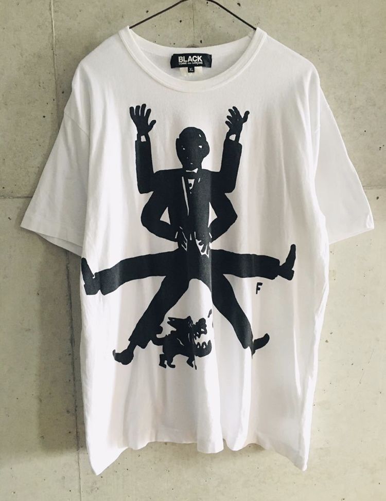 希少ブラックコムデギャルソンTシャツ　目アートTシャツ BLACK COMME des GARCONS ブラックコムデギャルソン 25SS T