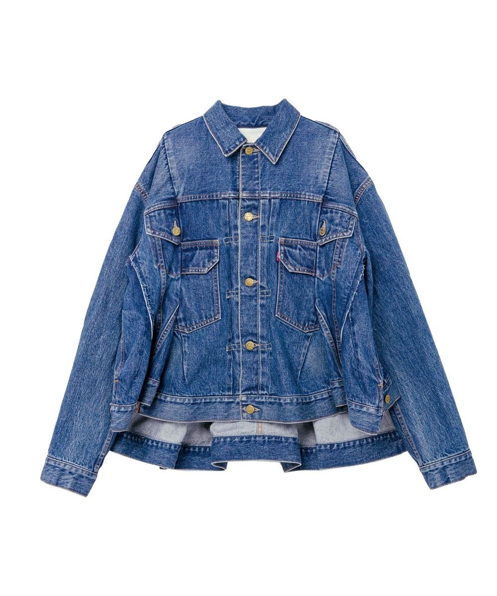 新品 正規 Levi's x sacai Women's Denim Jacket Blue [サイズ3] /サカイ/リーバイス/デニム ジャケット/ブルー/インディゴ/ジーンズ