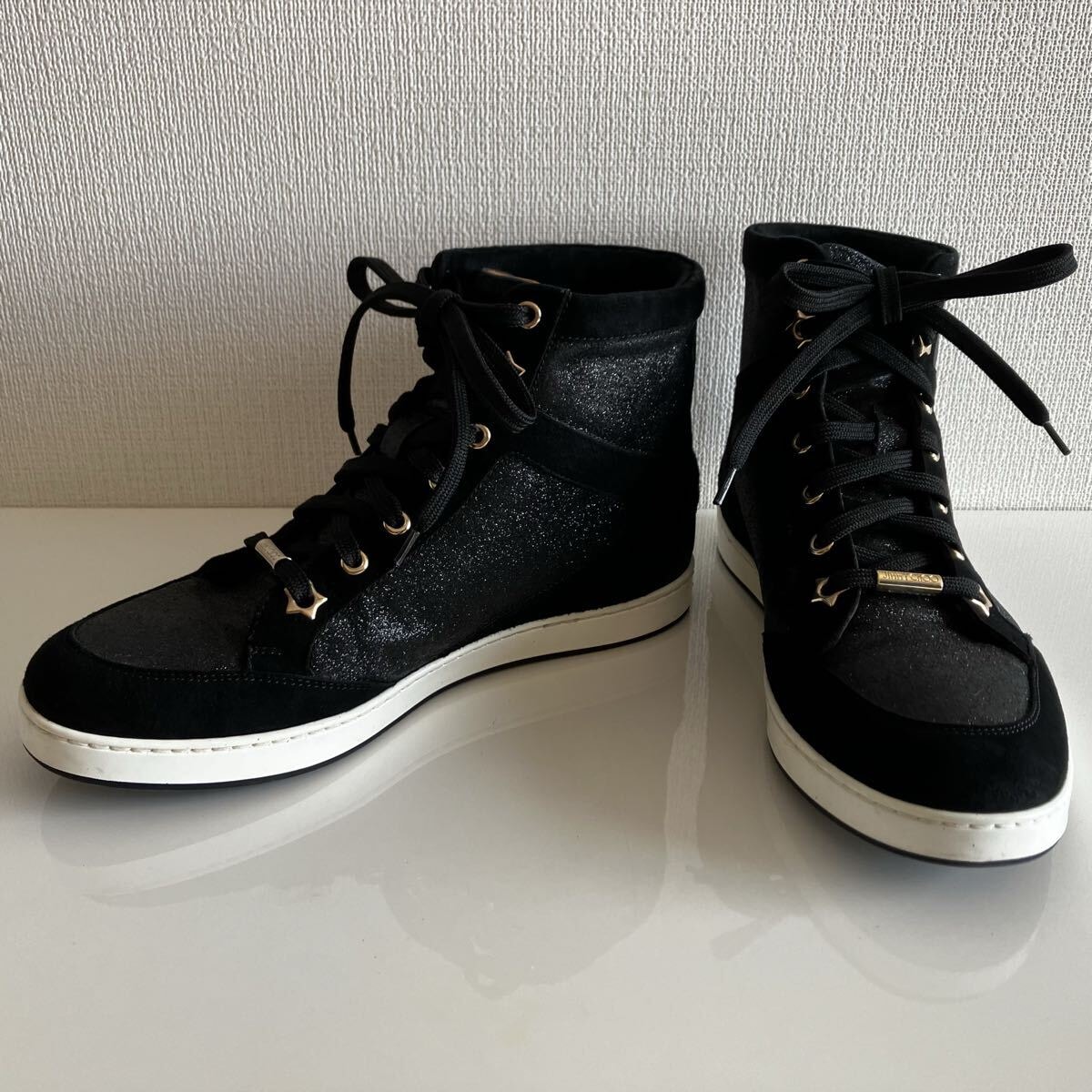 目立った傷や汚れなし】ジミーチュウ/スエード グリッター