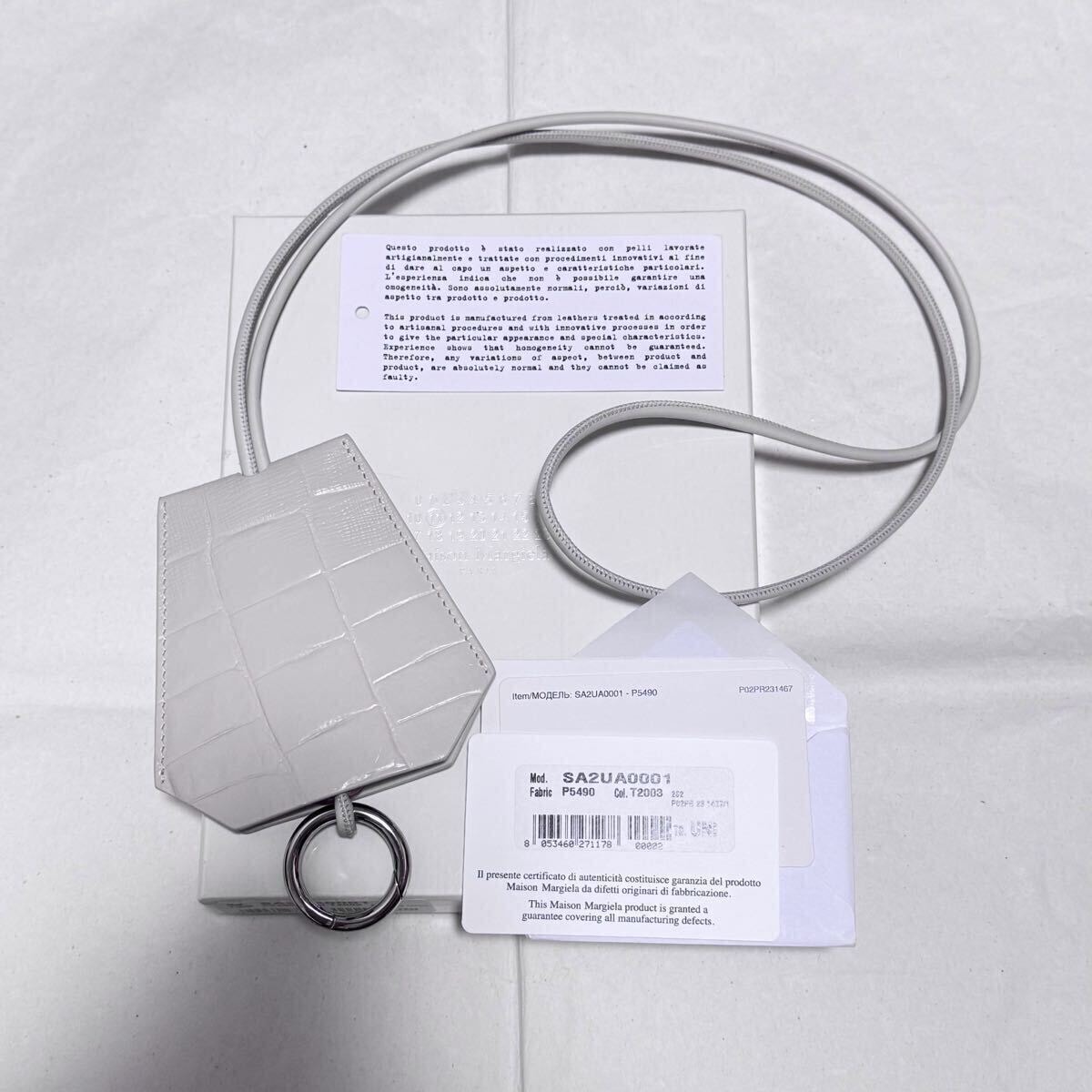 新品未使用Maison Margiela レザークロシェットBLACKマルジェラ　グレー　SA2UA0001P5490T2003