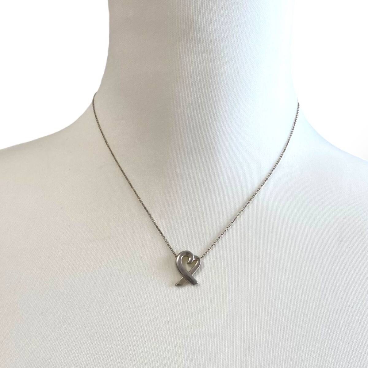 美品　Tiffany ティファニー ネックレス　シルバー　ハート ラビングハート