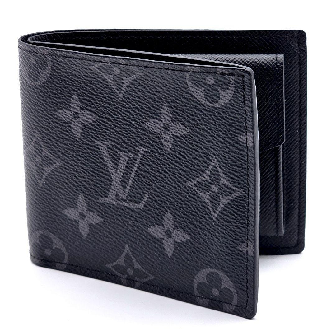 使用感少な目　ルイヴィトン　ポルトフォイユ　マルコ　エクリプス　NM　二つ折り財布　コンパクト　ICチップ搭載　箱　保存袋付き　B86