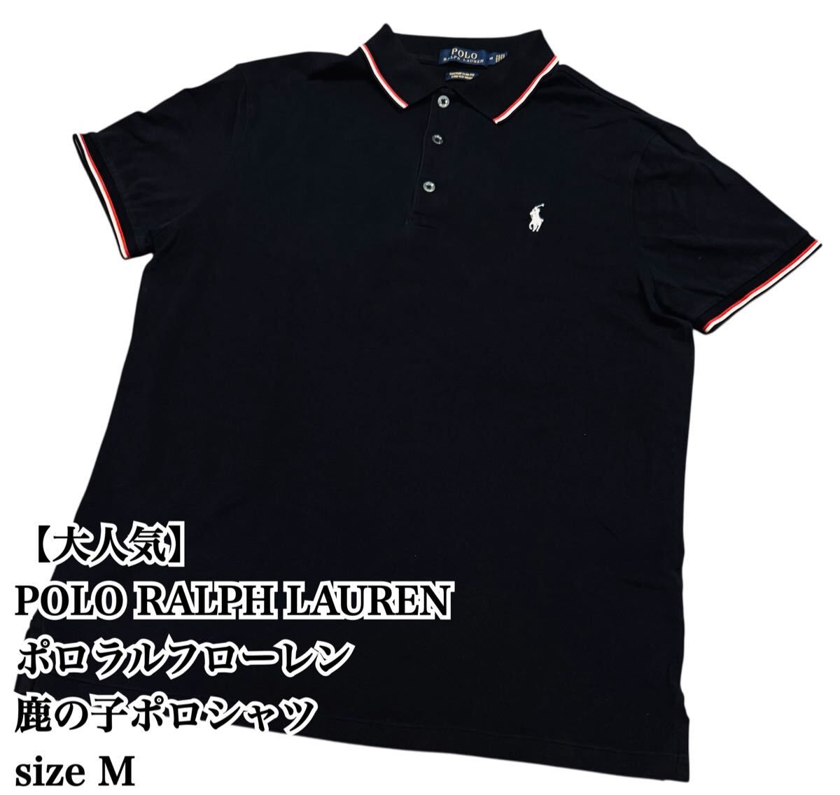 【大人気】POLO RALPH LAUREN ポロシャツ M 鹿の子 ポロ 完売 ラルフローレン 入手困難 極希少品 半袖 ビジネス プライベート デザイン
