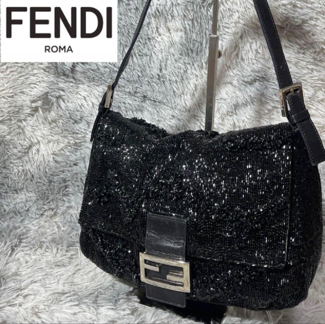 超激レア　フェンディ　FENDI　マンマバケット　ビーズ　ストーン