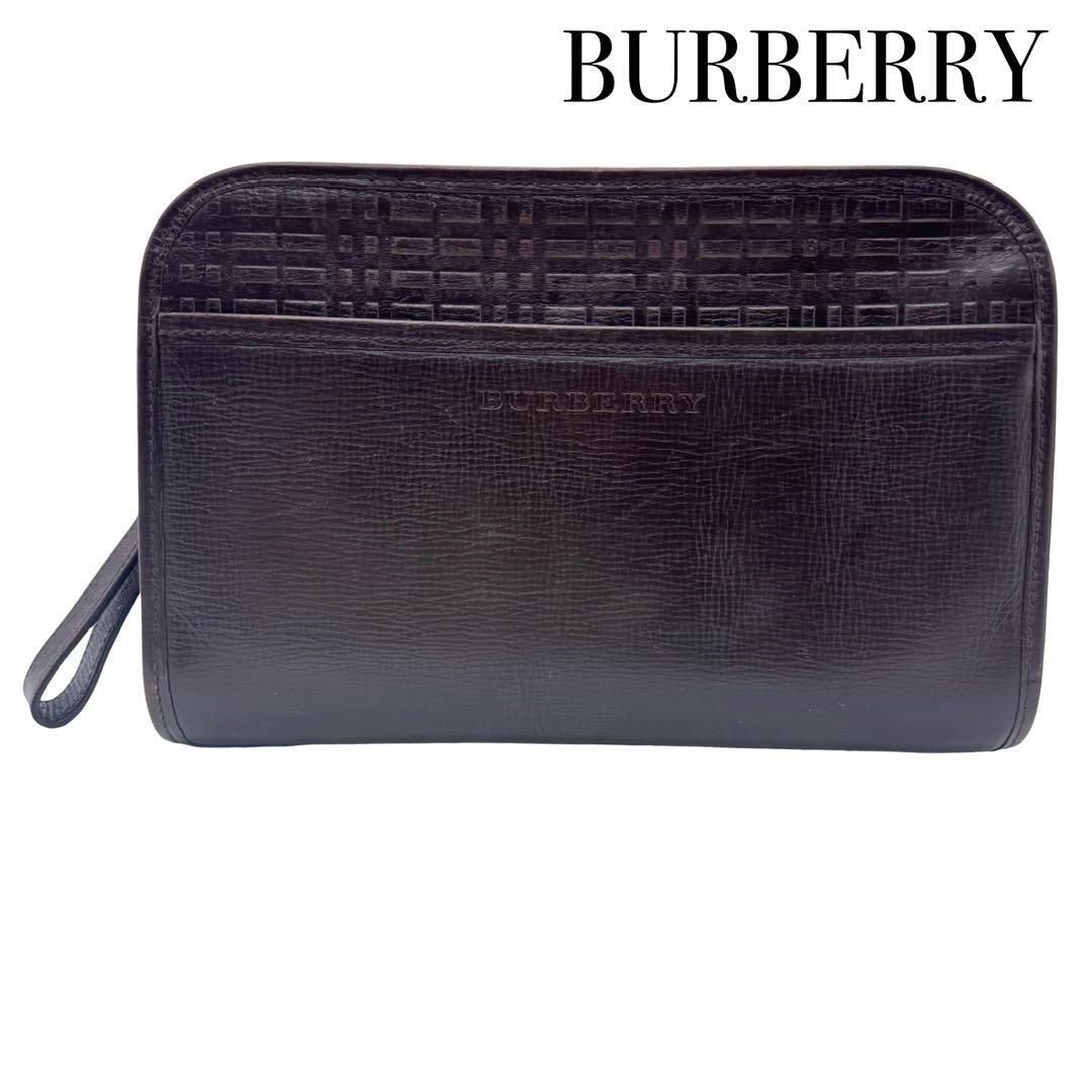 BURBERRY バーバリー 内装ノバチェック クラッチバッグ ハンドバッグ ブラウン系 メンズ レディース ビジネス