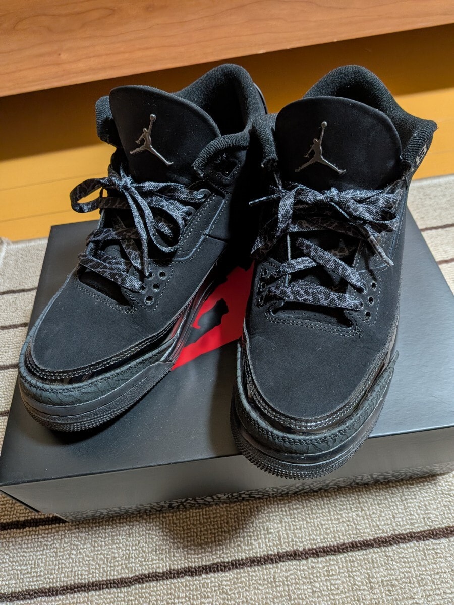 ナイキ GS エアジョーダン3 レトロ "ブラックキャット" (2025)