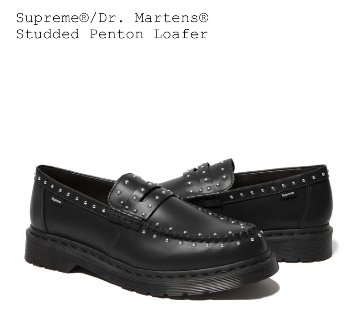 新品・未使用(ワケあり)】UK5 US6 24cm Supreme Dr. Martens Studded