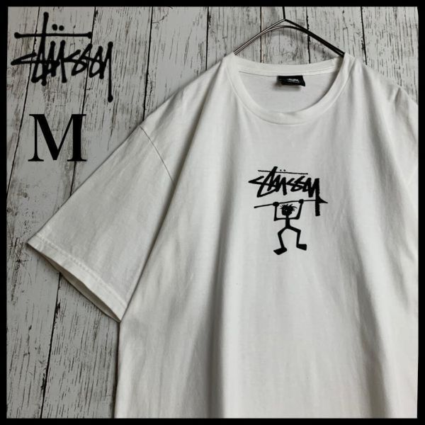 【希少・入手困難モデル】ステューシー☆シャドーマンロゴ入りTシャツ/1559