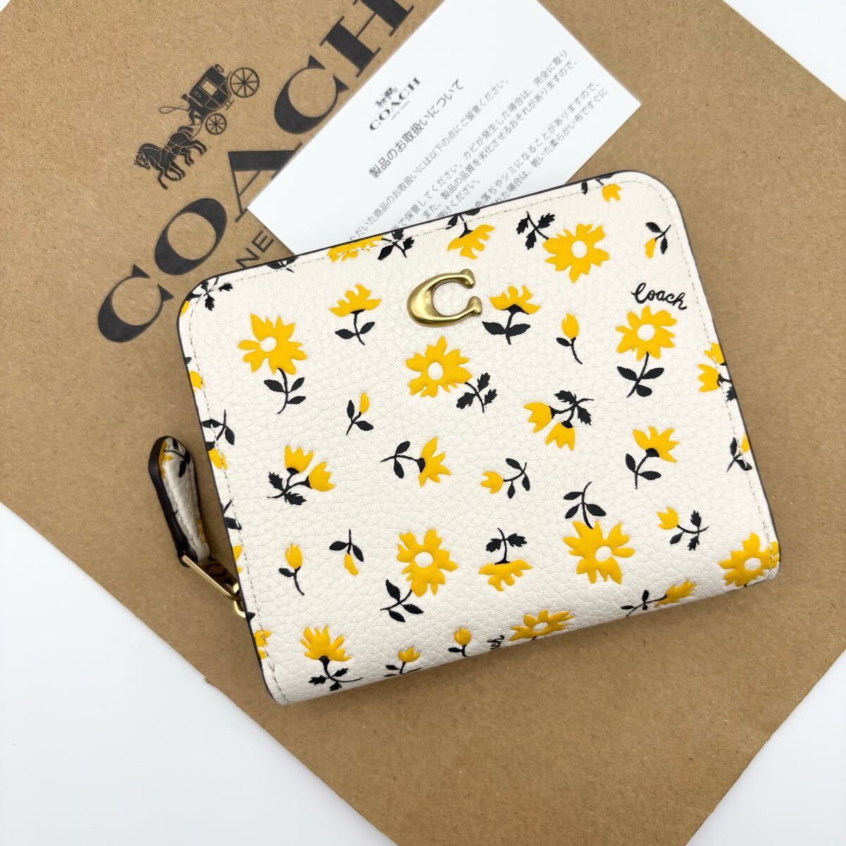 【COACH☆新品】ビルフォールド ウォレット・フローラル プリント！花柄！