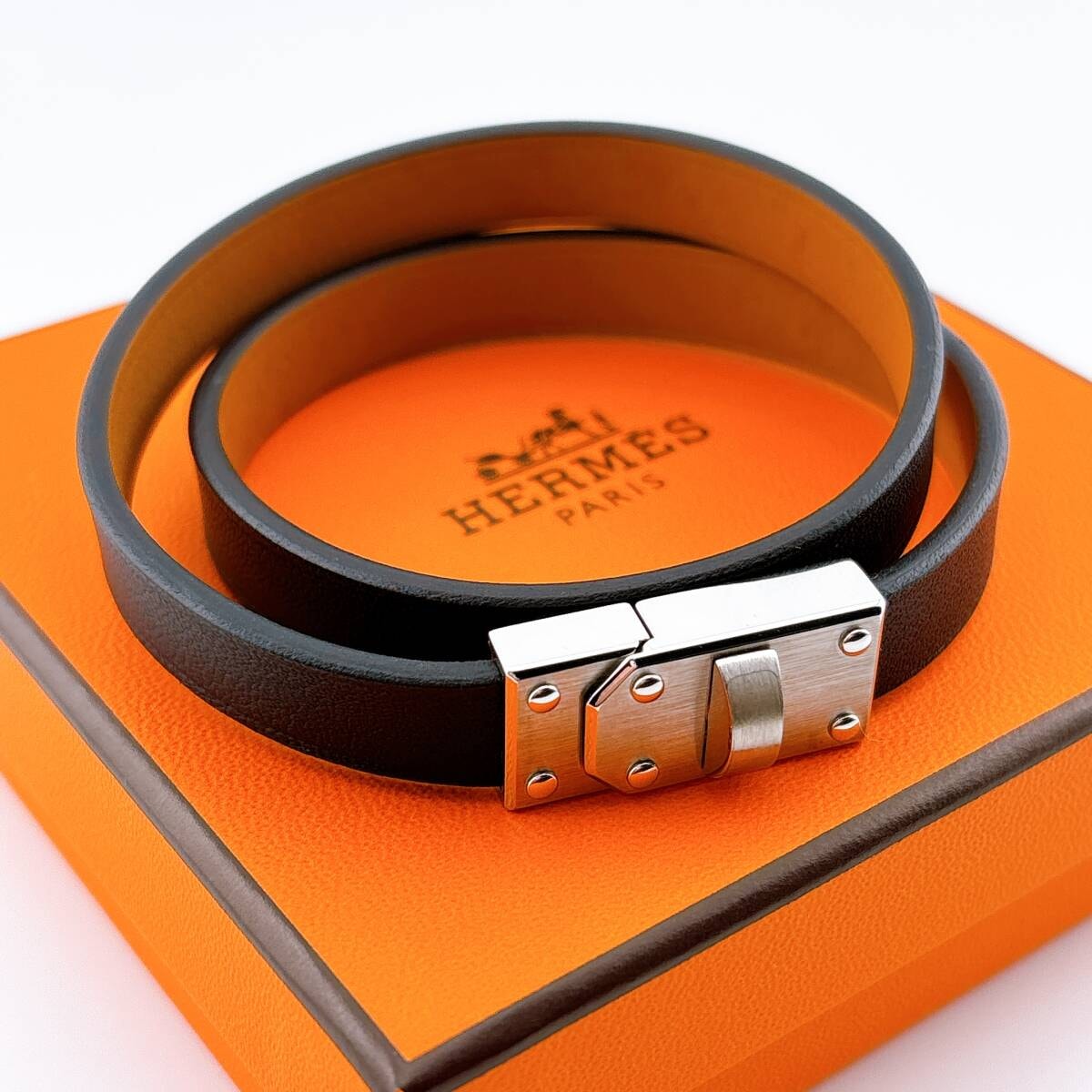 HERMES ケリー ドゥブルトゥール ブレスレット スウィフト ブラック