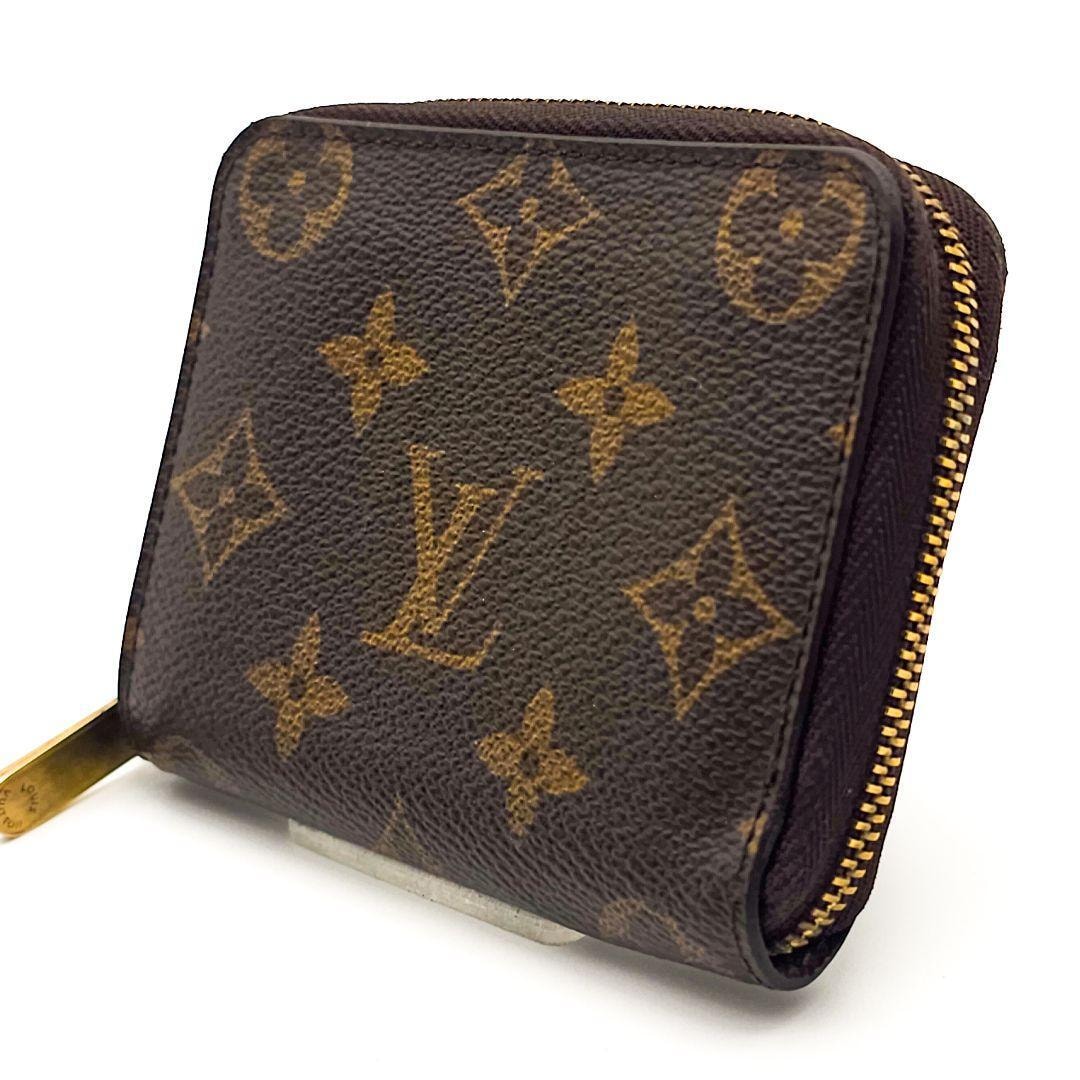 ルイヴィトン　ジッピーコインパース　財布　モノグラム　小銭入れ　ラウンドジップ　コインケース　F385