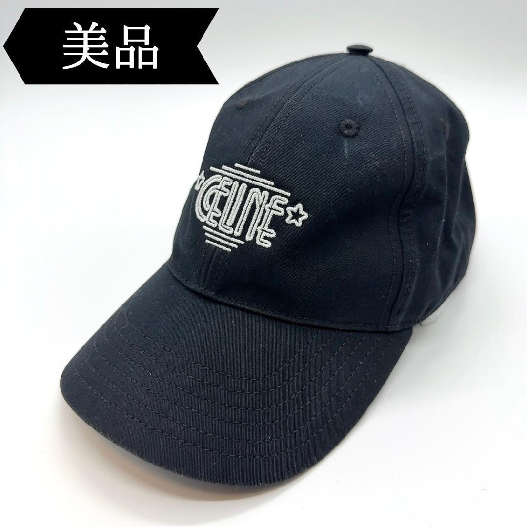 ◇セリーヌ◇コットン/キャップ/帽子/ブラック/CELINE