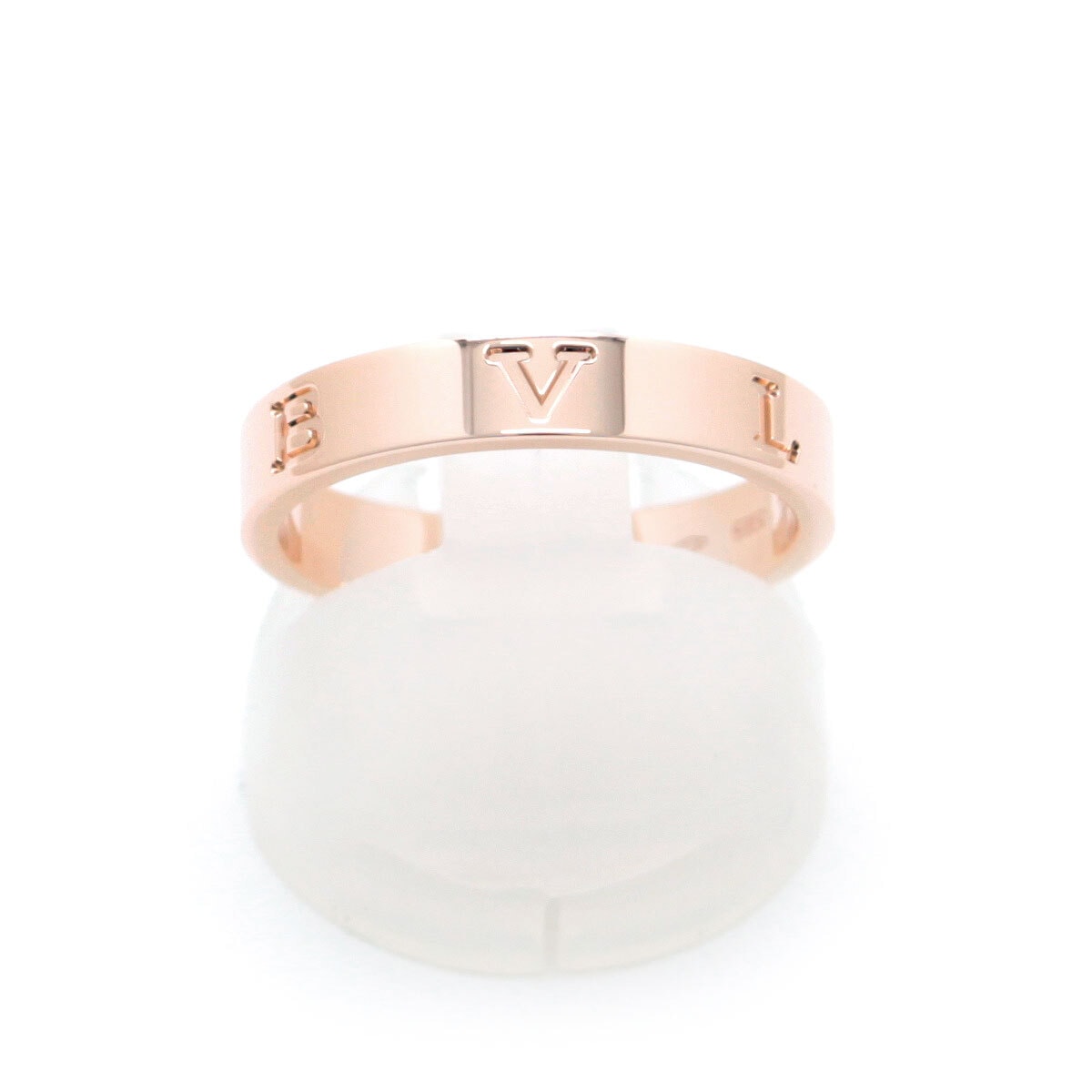 中古 新品仕上済 ブルガリ BVLGARI 指輪 K18PG ビー・ゼロワン エッセンシャル バンドリング 54 14号 360322 ゴールド ジュエリー