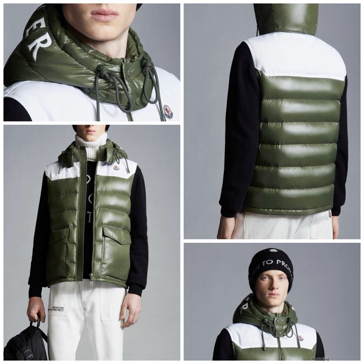 未使用に近い 付属品完備 2022モデル モンクレール ダウンベスト GENICHI フード MONCLER ダウンジャケット サイズ3 サイズL〜XL