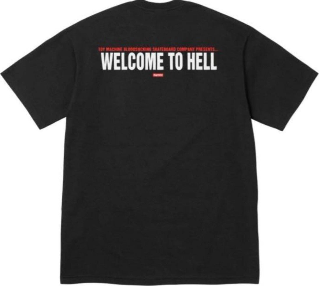 オンライン完売 L 24SS Supreme Toy Machine Welcome To Hell Tee シュプリーム 新品未使用 即日出荷 Boxlogo ボックスロゴ黒