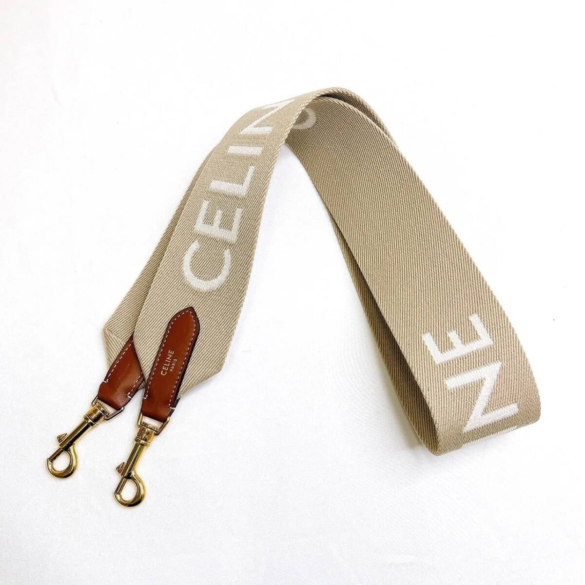 未使用級 CELINE ショルダーベルト ロングストラップ ベージュ ロゴ 楽天市場】CELINE セリーヌ ショルダーベルト Long Strap ロング