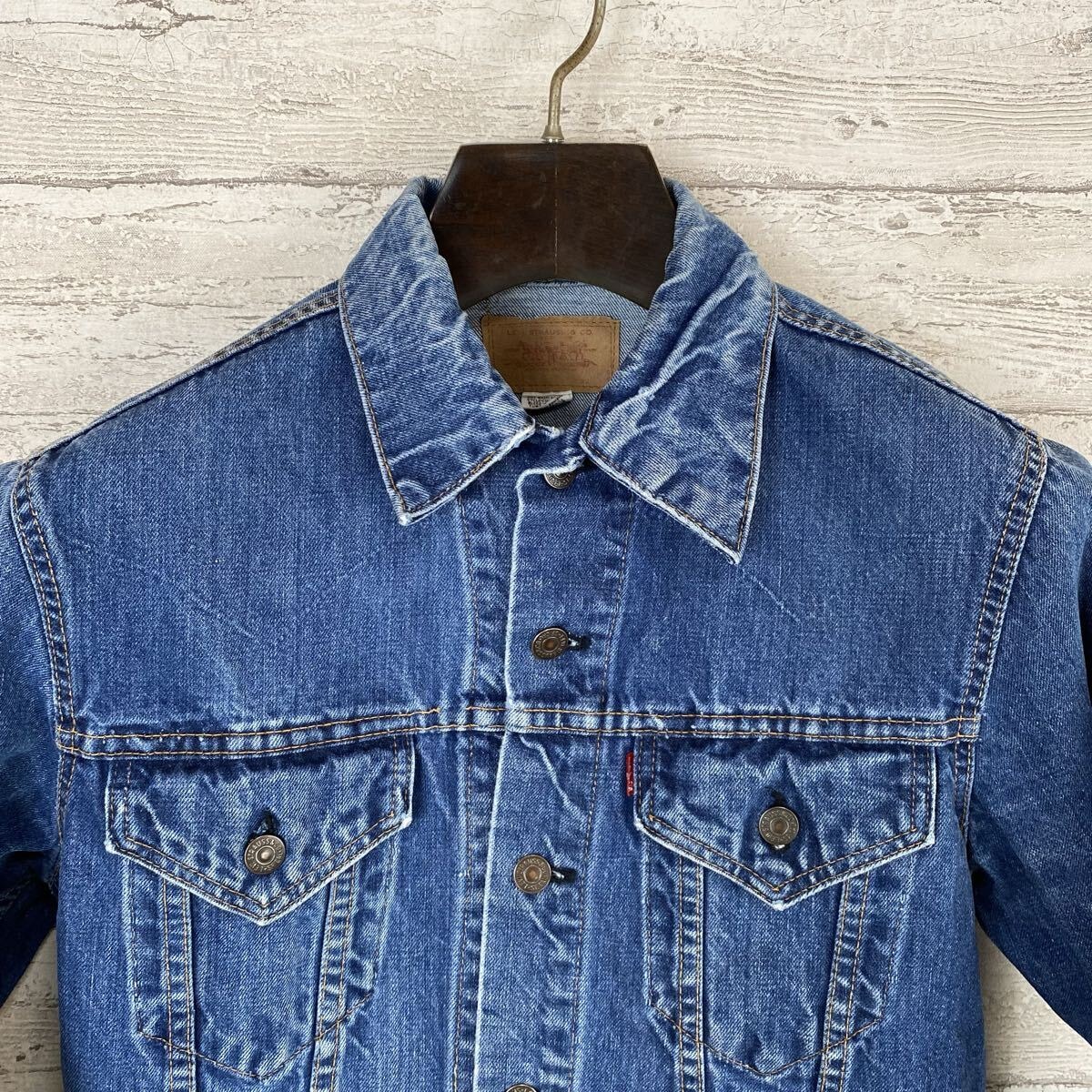 70s リーバイス 70505 布タグ　移行期　USA製 ヴィンテージ デニムジャケット スモールe Levis サイズ40相当