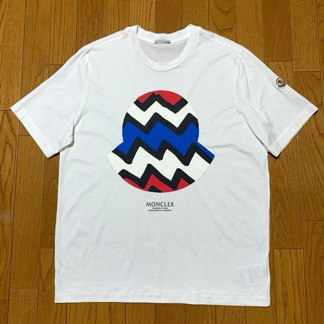 極美品　MONCLER 2022 Tシャツ　ホワイト　M　国内正規品　3S617