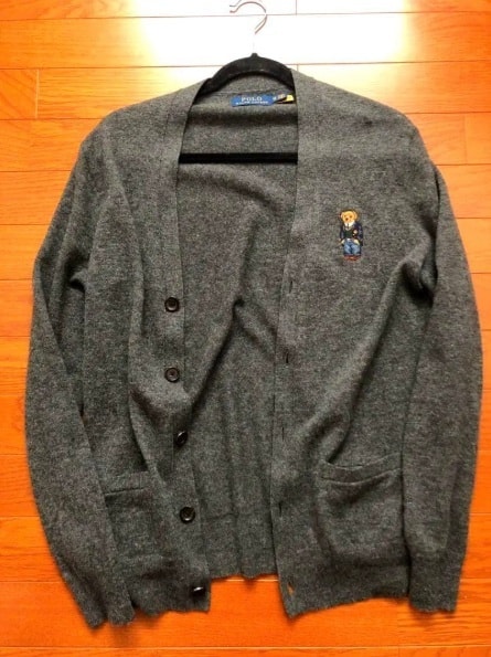 ポロラルフローレン ポロベア カーディガン　グレー XS TP