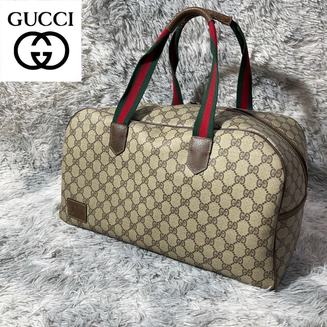 [大人気]　グッチ　GUCCI　シェリーライン　ボストンバッグ　総柄　GG柄