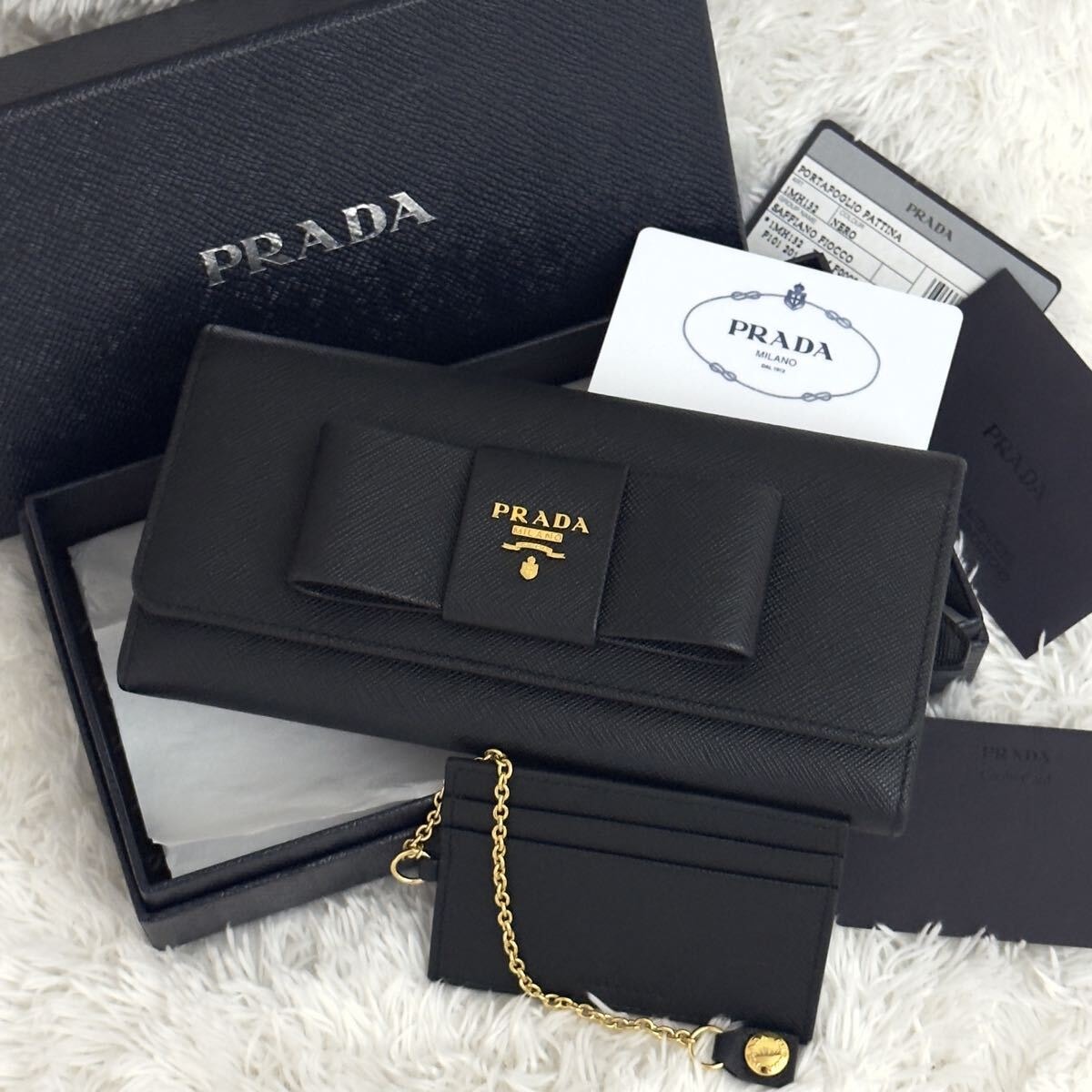 目立った傷や汚れなし】☆極上美品☆PRADA プラダ サフィアーノ 長財布