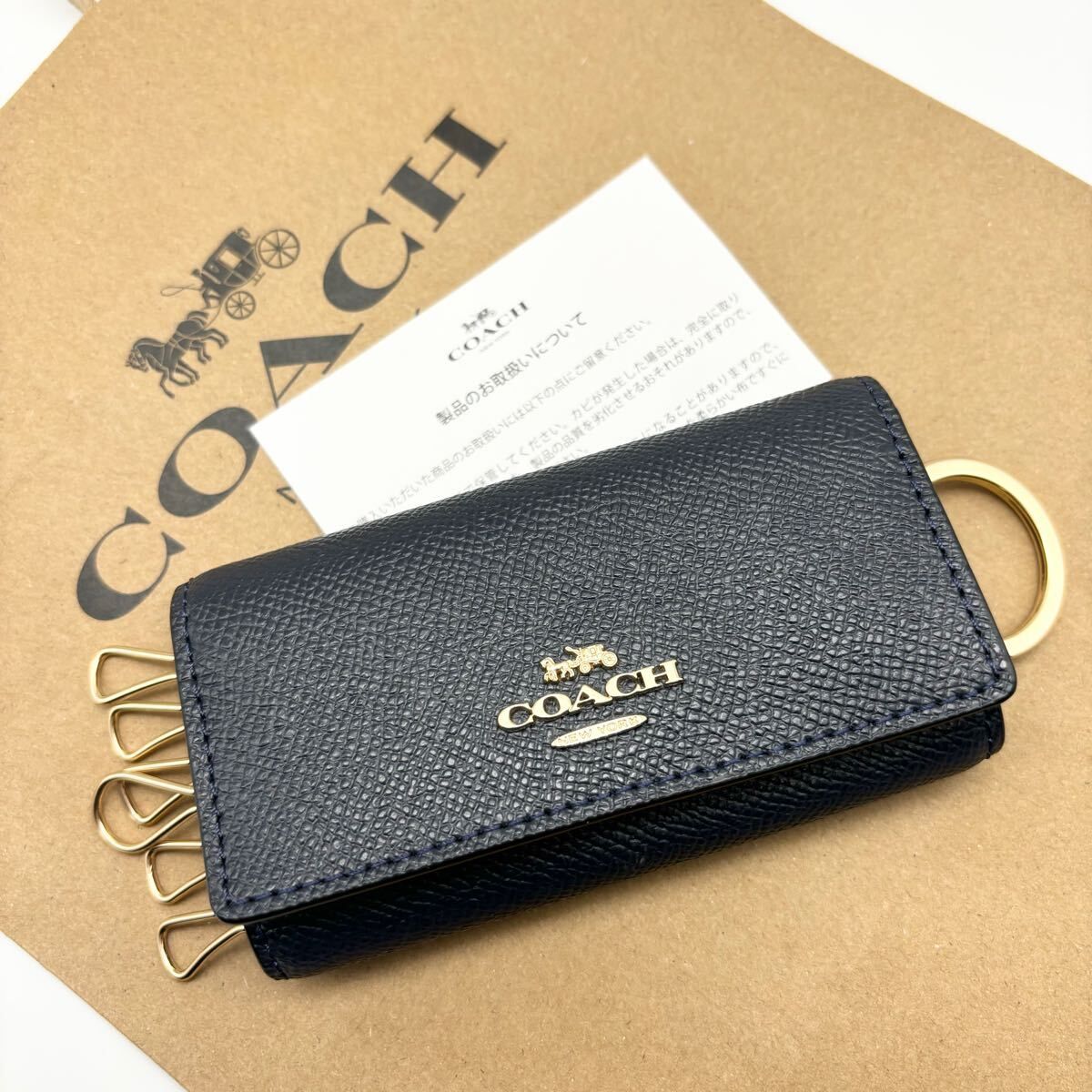 新品・未使用(ワケあり)】【COACH☆新品】6 リング キー ケース