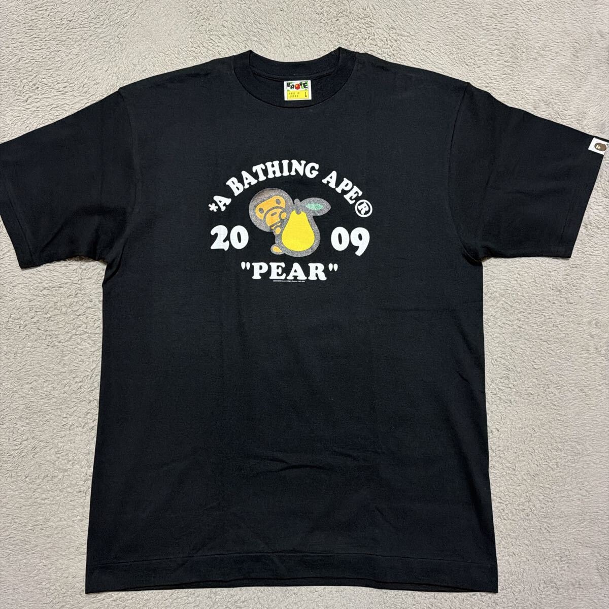 新品未使用　A BATHING APE BAPE BABY MILO tシャツ L 黒　ブラック　ベビーマイロ　