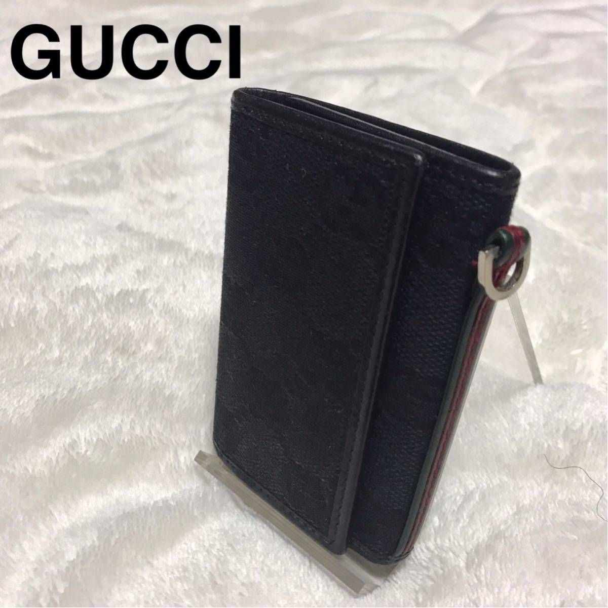 B (目立った傷や汚れなし)】グッチ GGキャンバス シェリーライン 6連