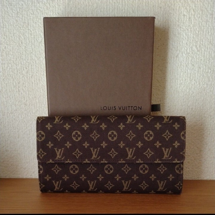 ルイヴィトン　LOUIS VUITTON　長財布　モノグラム　ミニラン　箱付き