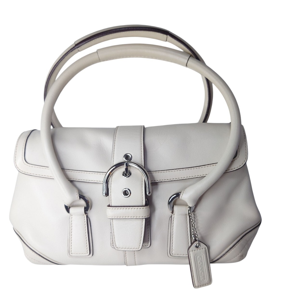 COACH 　ホワイトレザー　ソーホー　ショルダーバッグ　9250