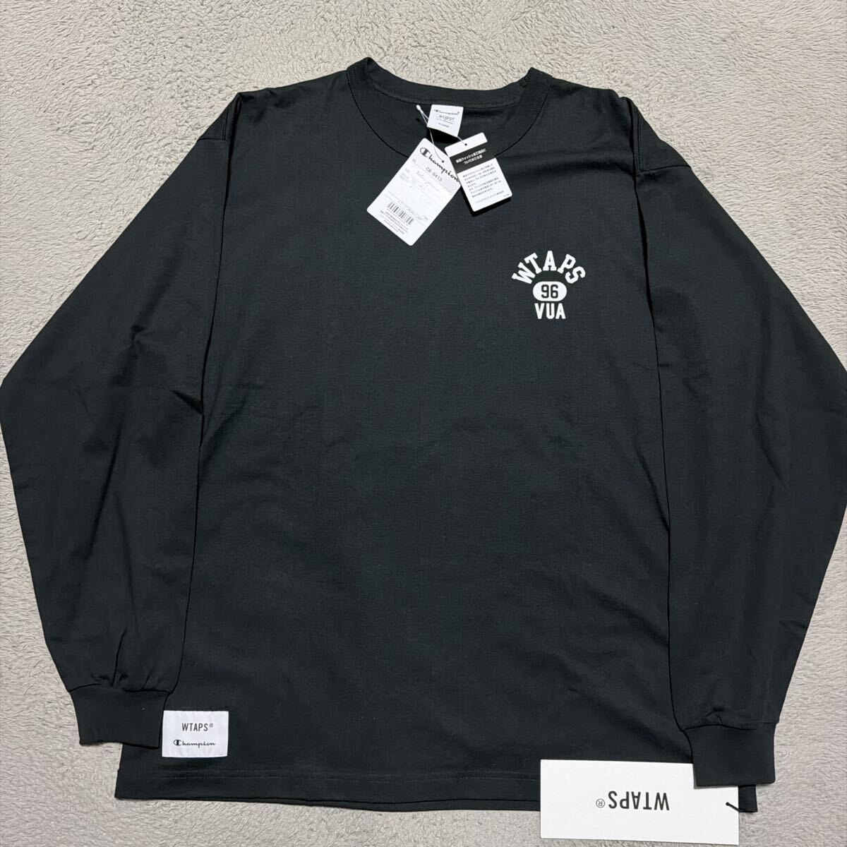wtaps LS CHAMPION ロンT BLACK L LS Champion ダブルタップス 長袖T 