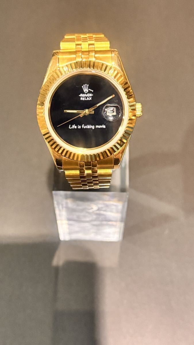 新品，限定　割引き　ロレックスではないデイトジャスト Rolex風自動巻き 腕時計　ゴールド　ファッション時計　メンズ　ユニセックス