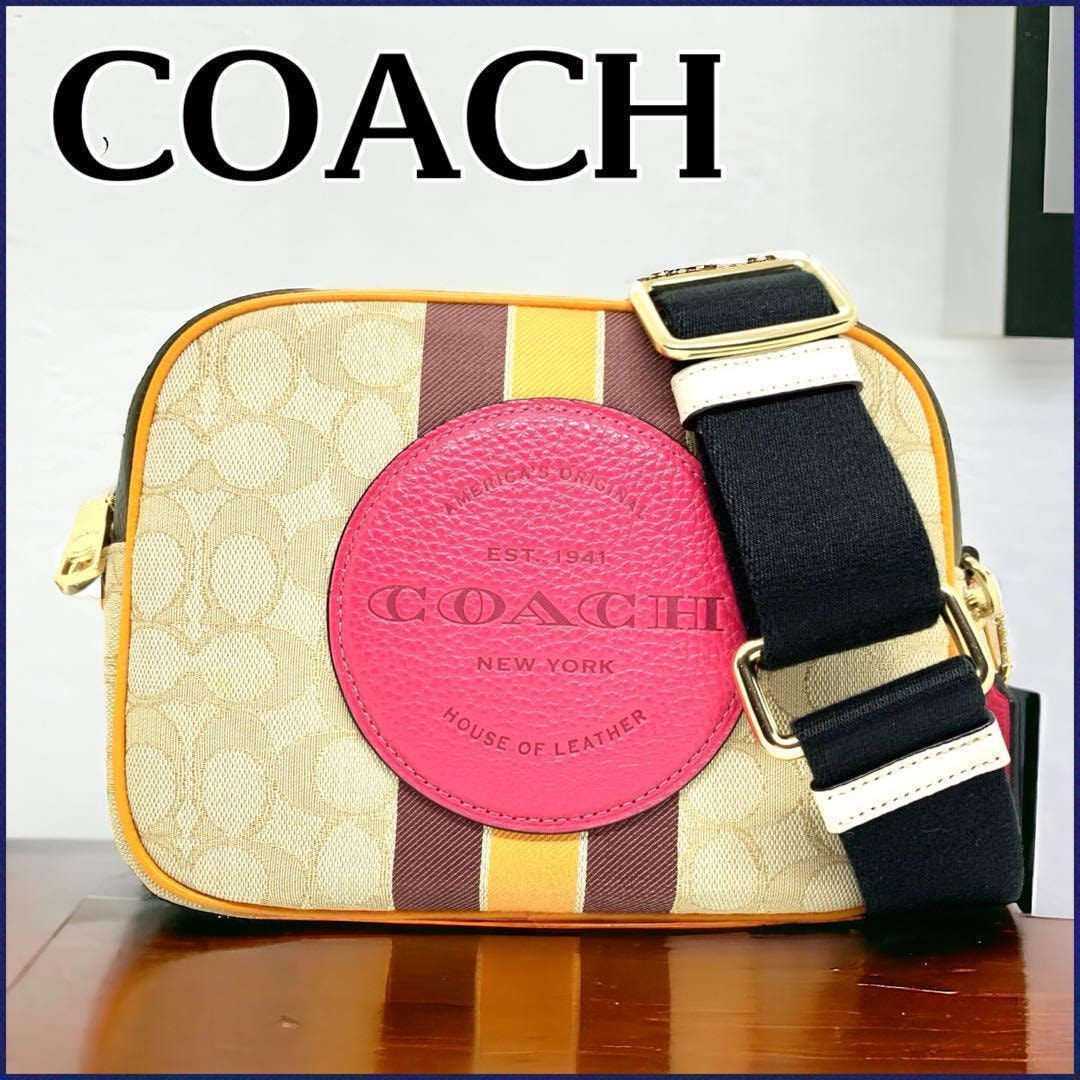 COACH コーチ カフェ ファセット サドルバッグ 2WAY ショルダー パッチワーク C2804 【中古】 B (目立った傷や汚れなし)】COACH コーチ カフェ ファセット パッチ