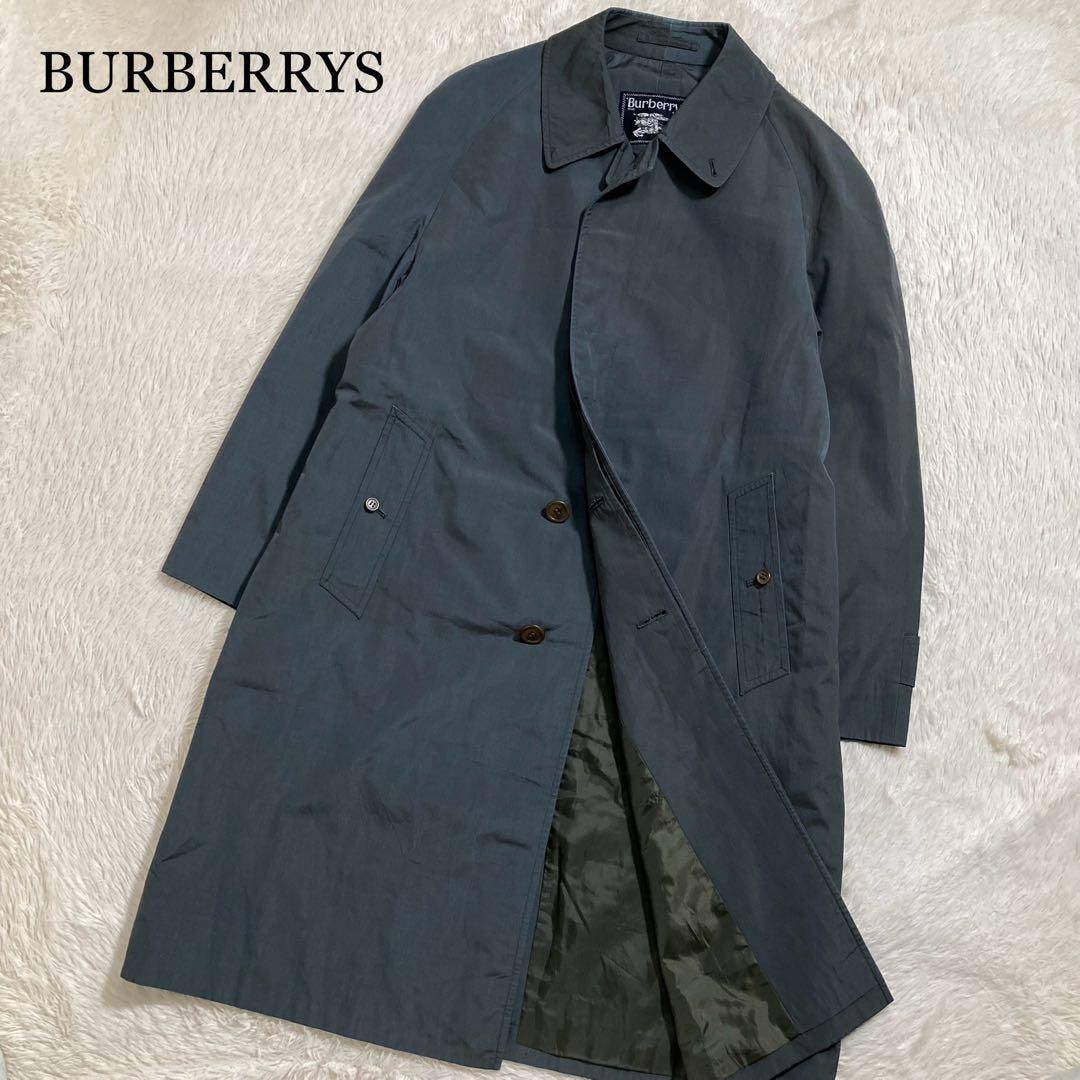 90s 美品 BURBERRYS バーバリーズ ステンカラーコート コットン ロング Lサイズ
