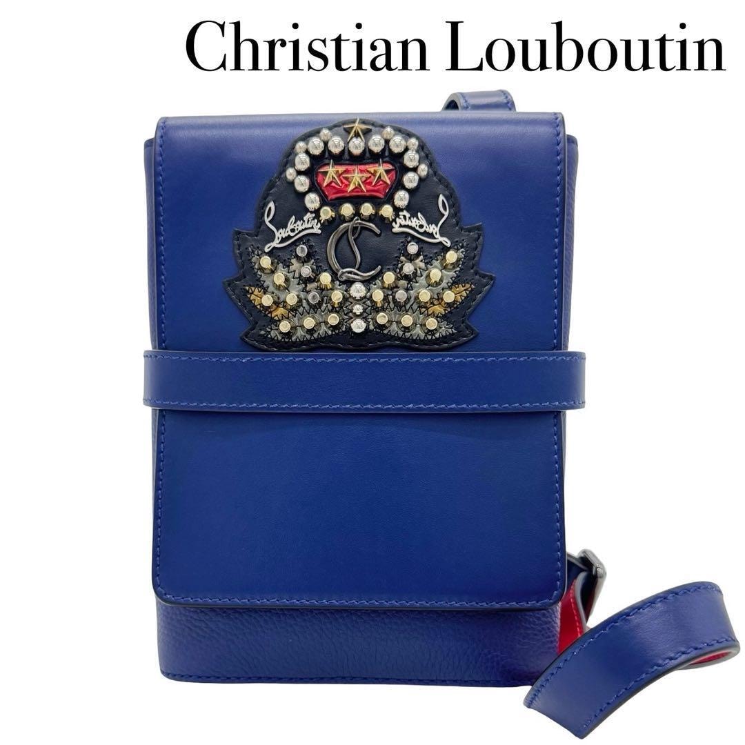 Christian Louboutin クリスチャンルブタン ベンチリポーター ショルダーバッグ クロスボディ スマホバッグ 長財布対応バッグ メンズ 