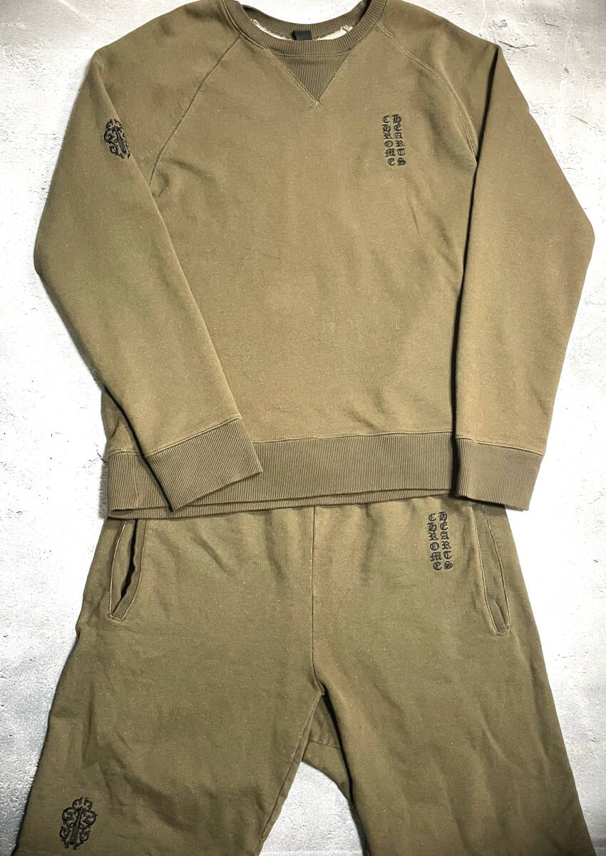 【希少】ynot セットアップ／カーキ 上下共M chromehearts クロムハーツ ダガー CHクロス ROLEX パーカー フーディ トレーナー