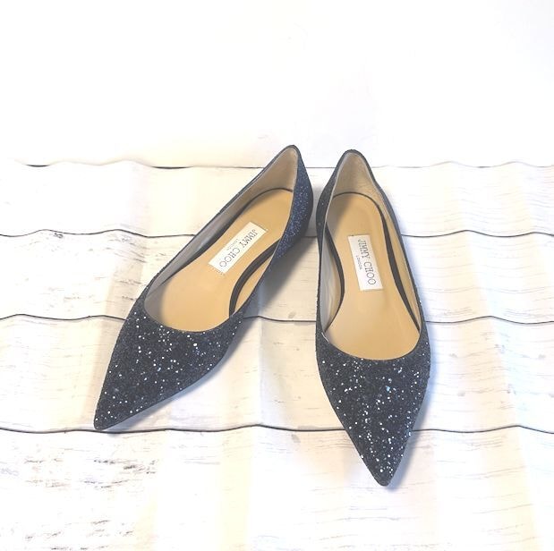 未使用に近い】値下☆JIMMY CHOO ジミー・チュウ☆ラブフラット