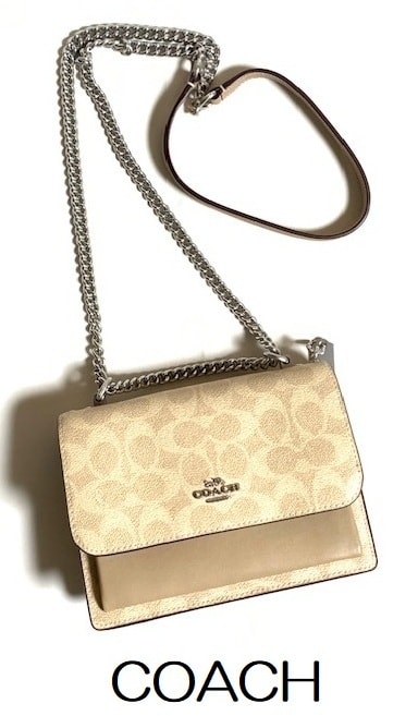 特価！ 可愛い♪ COACH コーチ シグネチャー キャンバス ミニ クレア クロスボディ 2WAY バッグ サンド/トープ CW206 新品本物