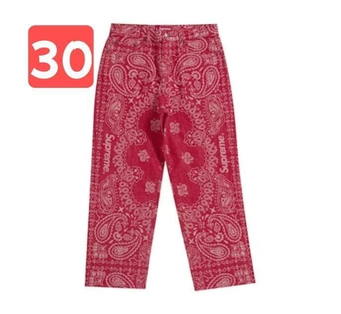 Supreme Bandana Jacquard Baggy Jean 30
