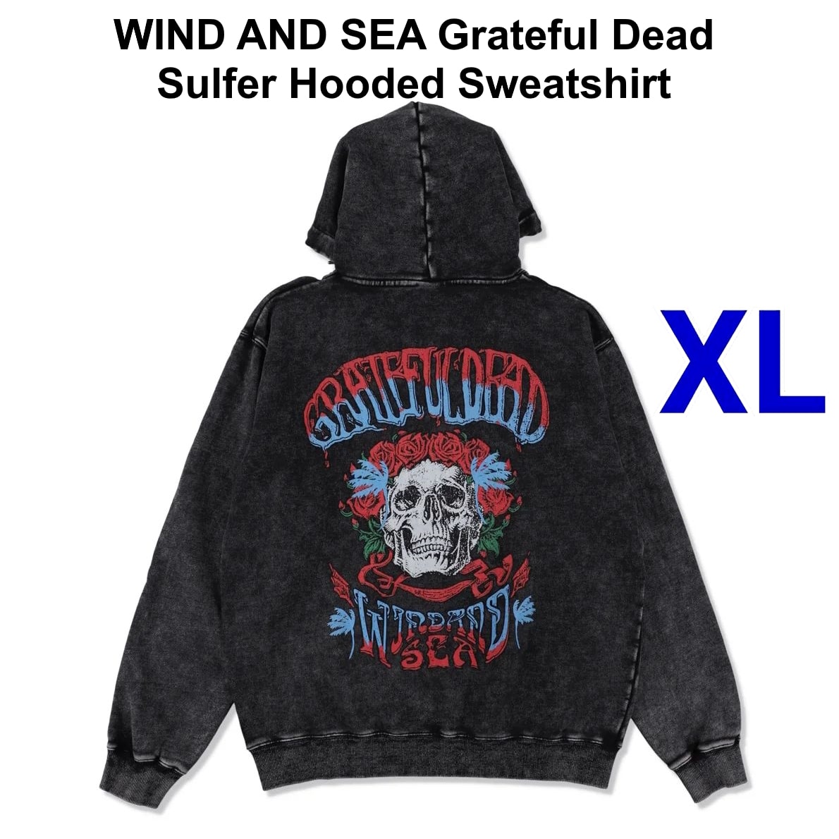 WIND AND SEA Grateful Dead Sulfer Hooded Sweatshirt BLACK XL ウィンダンシー グレイトフル・デッド サルファー フーディー パーカ 黒