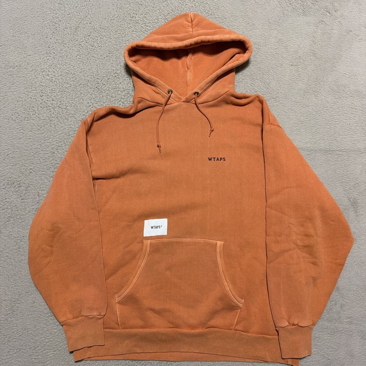 19aw WTAPS COLLEGE DESIGN HOODED 03 BLANK パーカー　スウェット　オレンジ　L wtvua